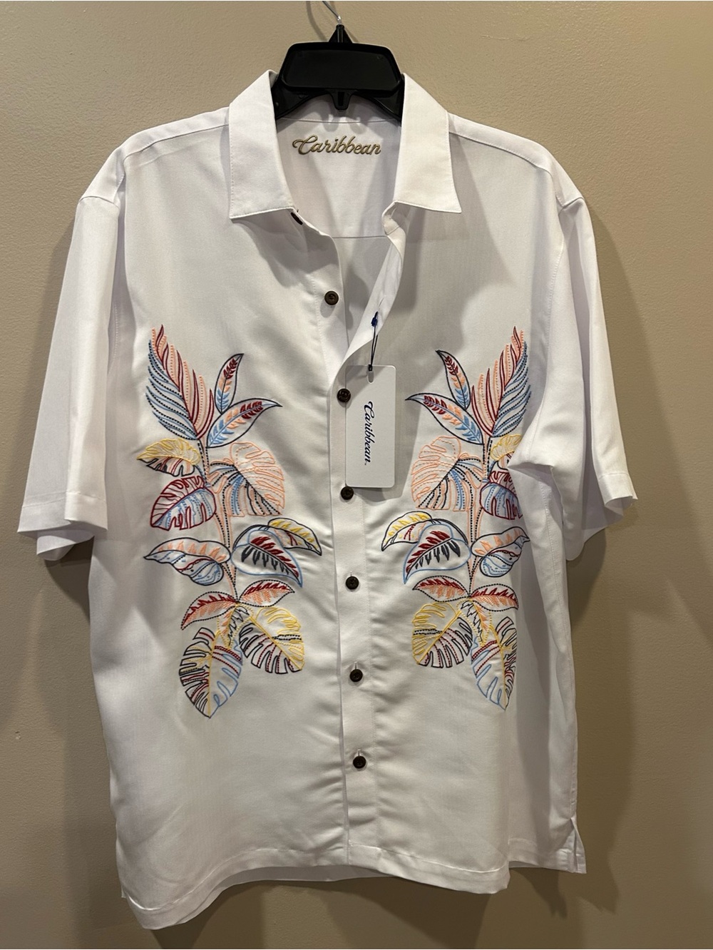 Caribbean Embroidered Button Down Shirti